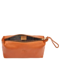 Women's case in leather color caramel