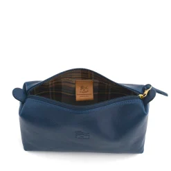 Women's case in leather color blue