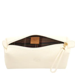Women's case in leather color white
