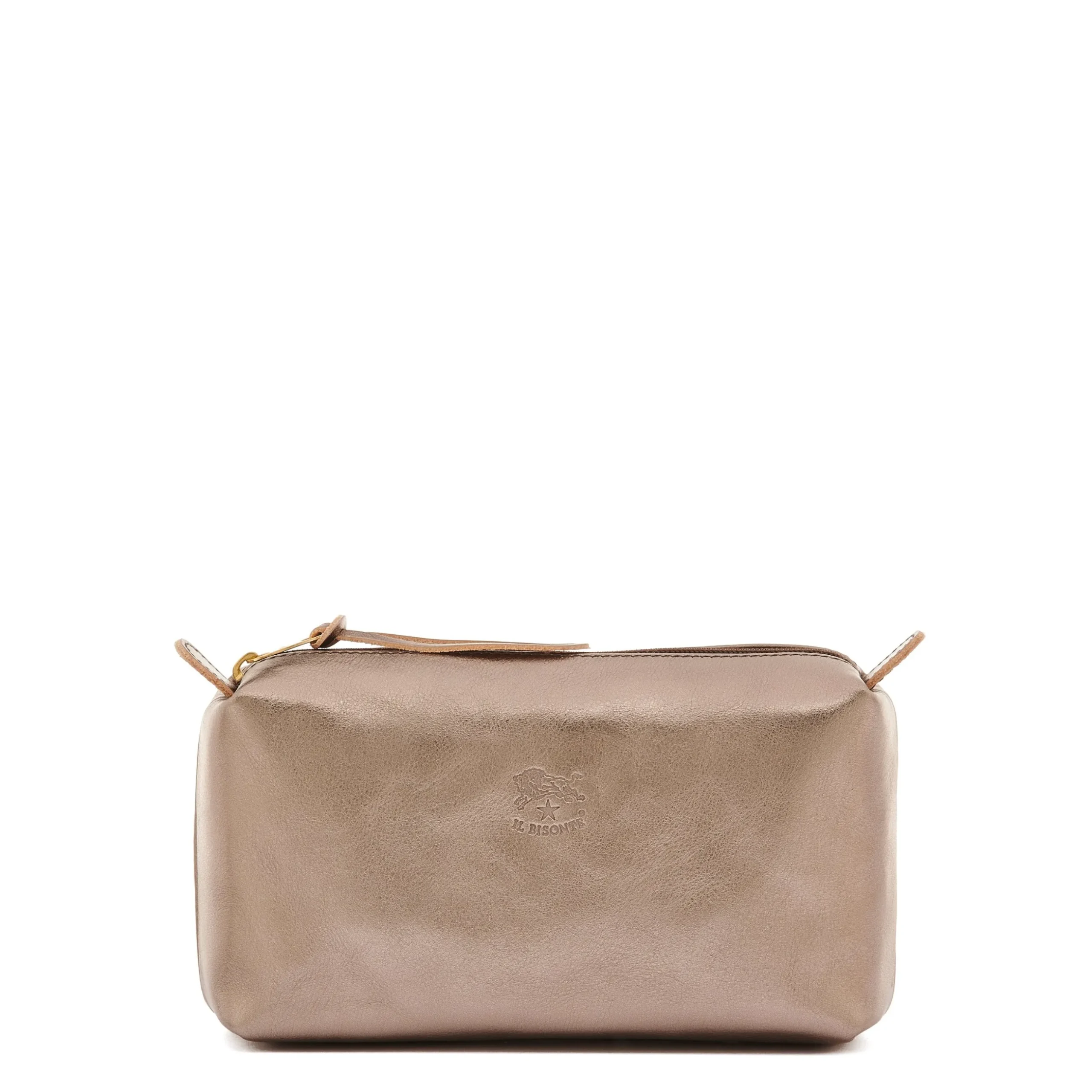 Women's case in metallic leather color metallic bronze