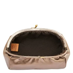 Women's case in metallic leather color metallic bronze