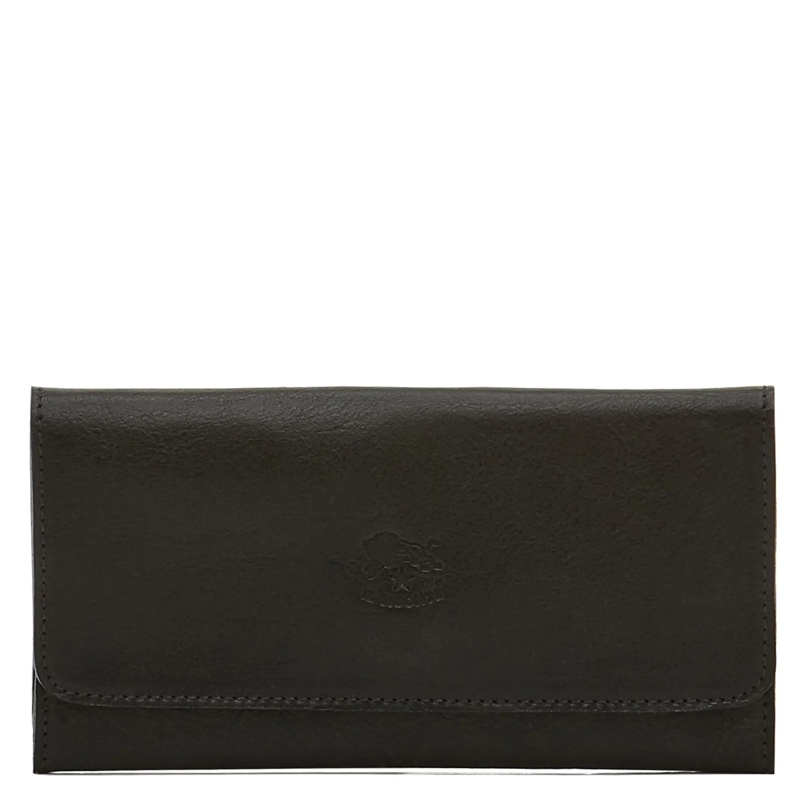 Women's continental wallet in leather color black
