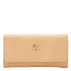 Women's continental wallet in leather color natural