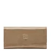 Women's continental wallet in metallic leather color metallic bronze