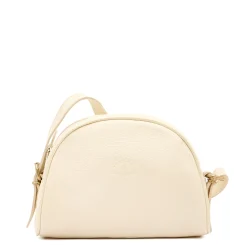 Women's crossbody bag in leather color milk