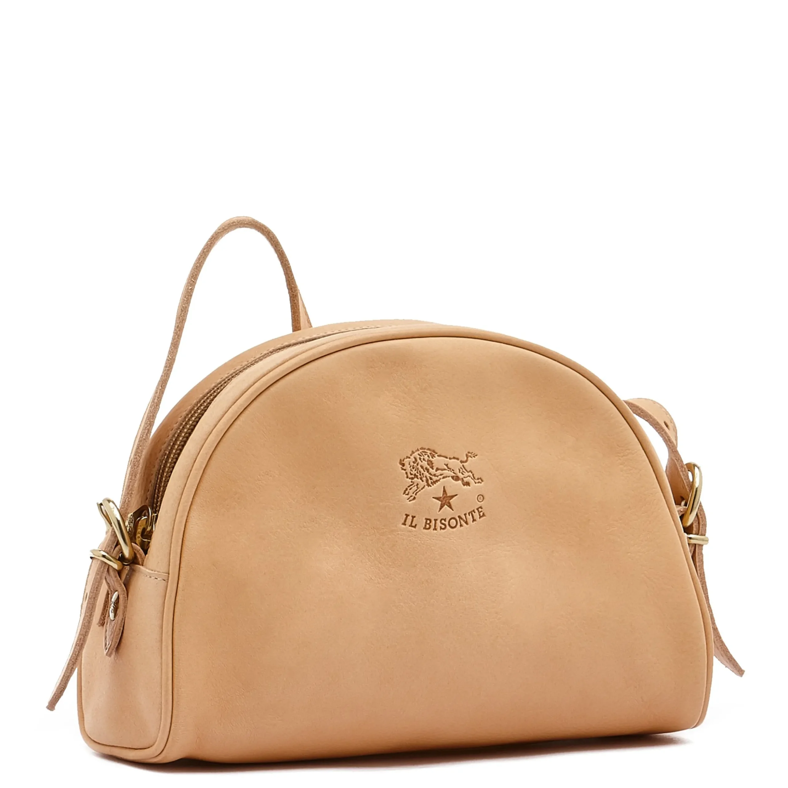 Women's crossbody bag in leather color natural