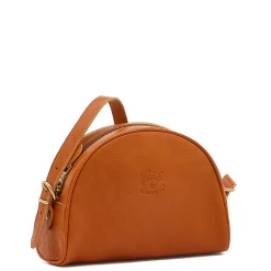Women's crossbody bag in leather color caramel