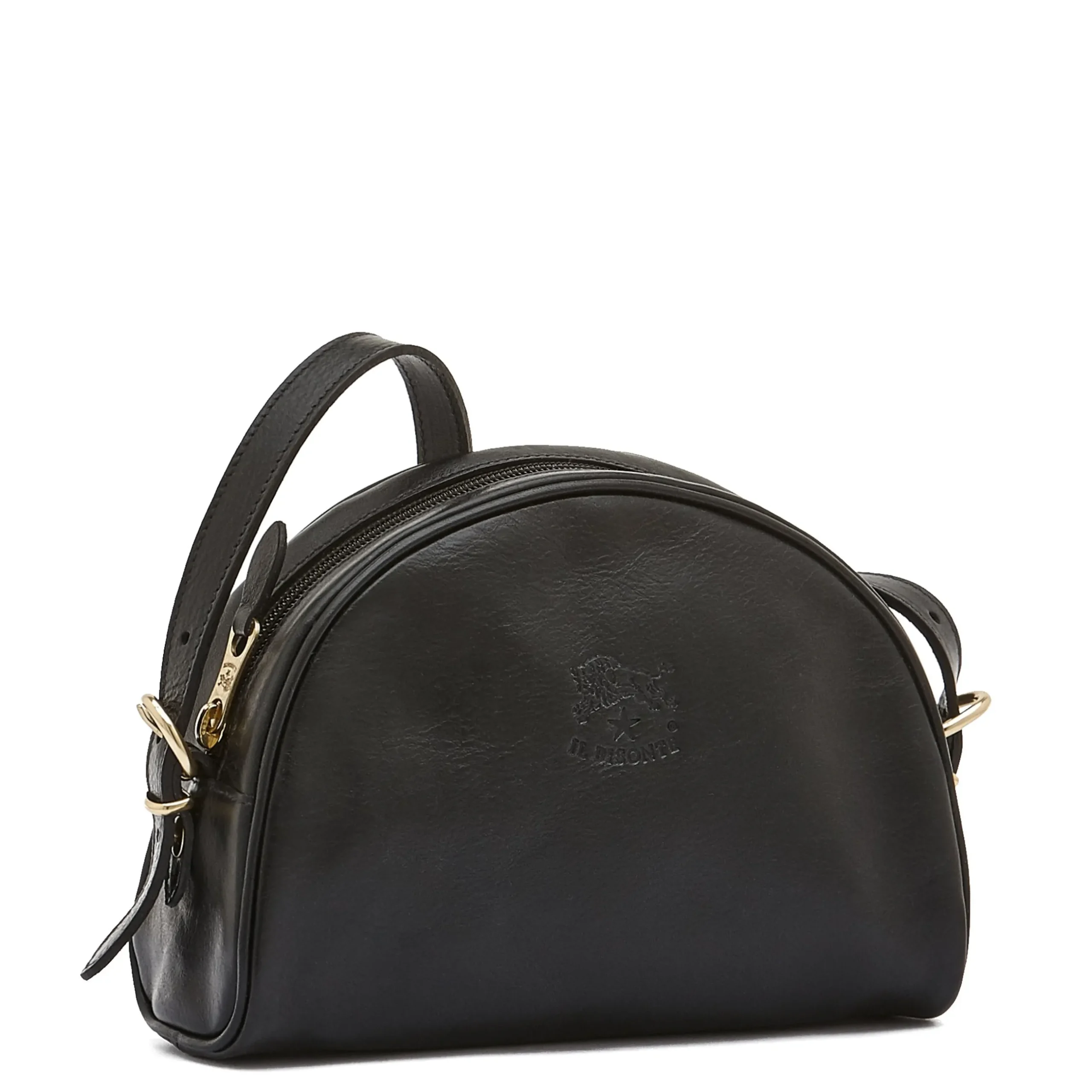 Women's crossbody bag in leather color black