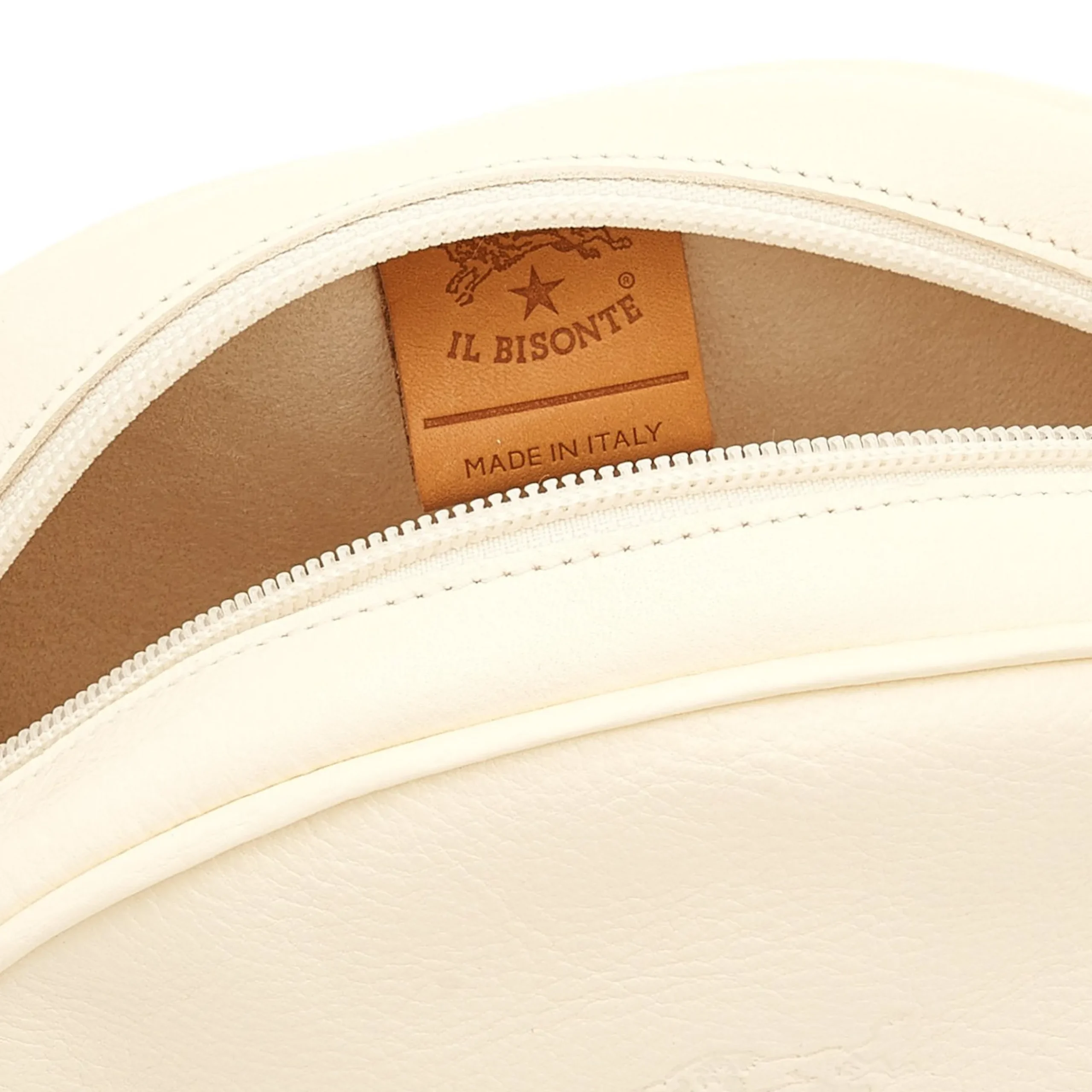 Women's crossbody bag in leather color milk
