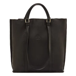 Women's handbag in vintage leather color black