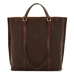Women's handbag in vintage leather color coffee
