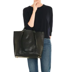 Women's handbag in vintage leather color black
