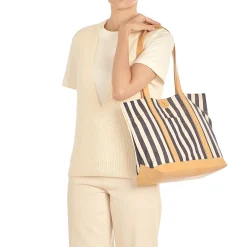 Women's shoulder bag in fabric color multicolor