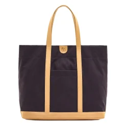 Women's tote bag in fabric color blue/natural