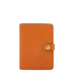 Women's wallet in leather color caramel