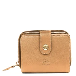 Women's wallet in leather color natural