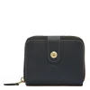 Women's wallet in leather color blue