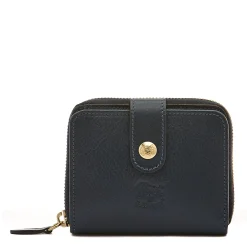 Women's wallet in leather color blue
