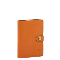 Women's wallet in leather color caramel