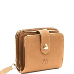 Women's wallet in leather color natural