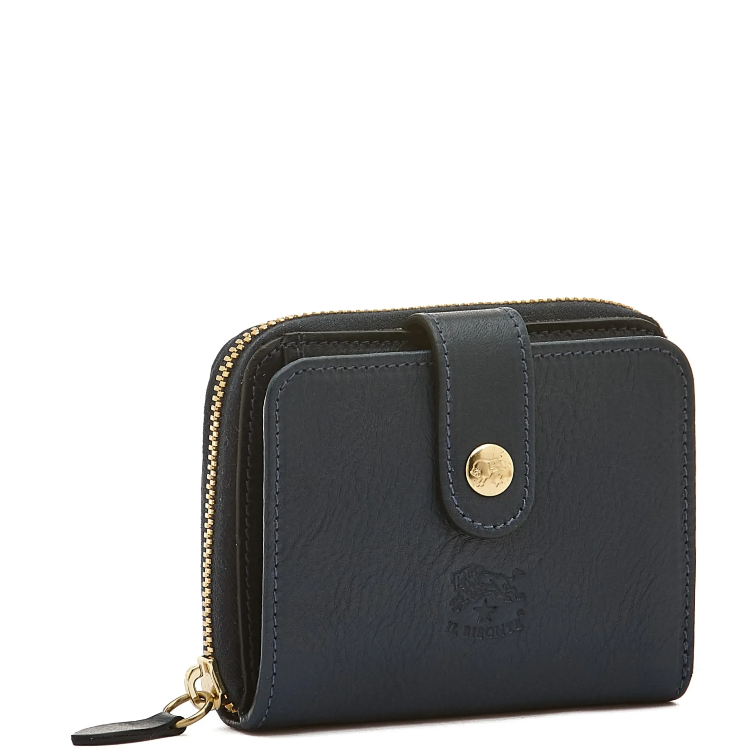 Women's wallet in leather color blue