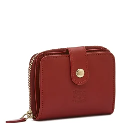 Women's wallet in leather color red