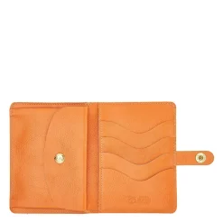 Women's wallet in leather color caramel