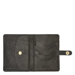 Women's wallet in leather color black
