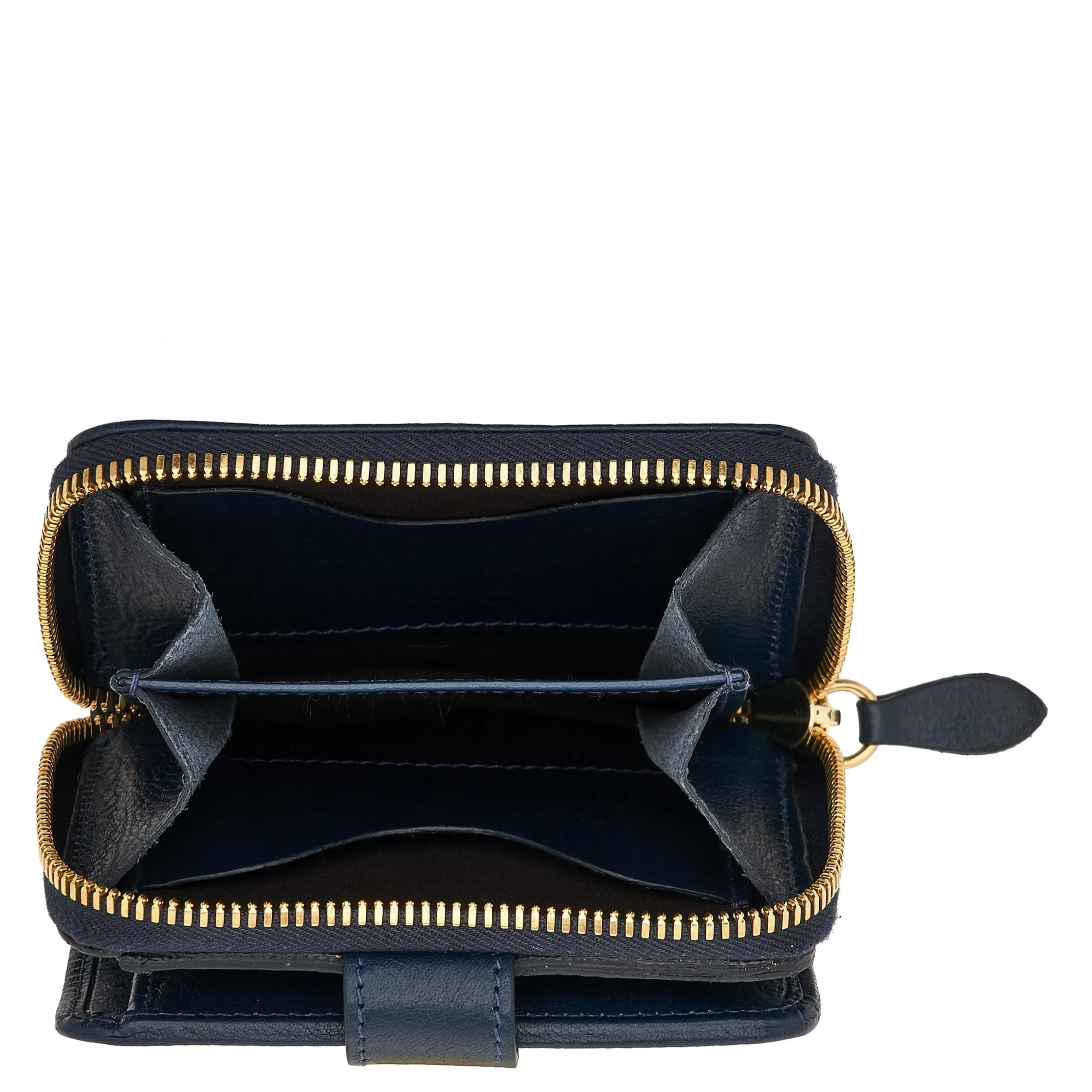 Women's wallet in leather color blue