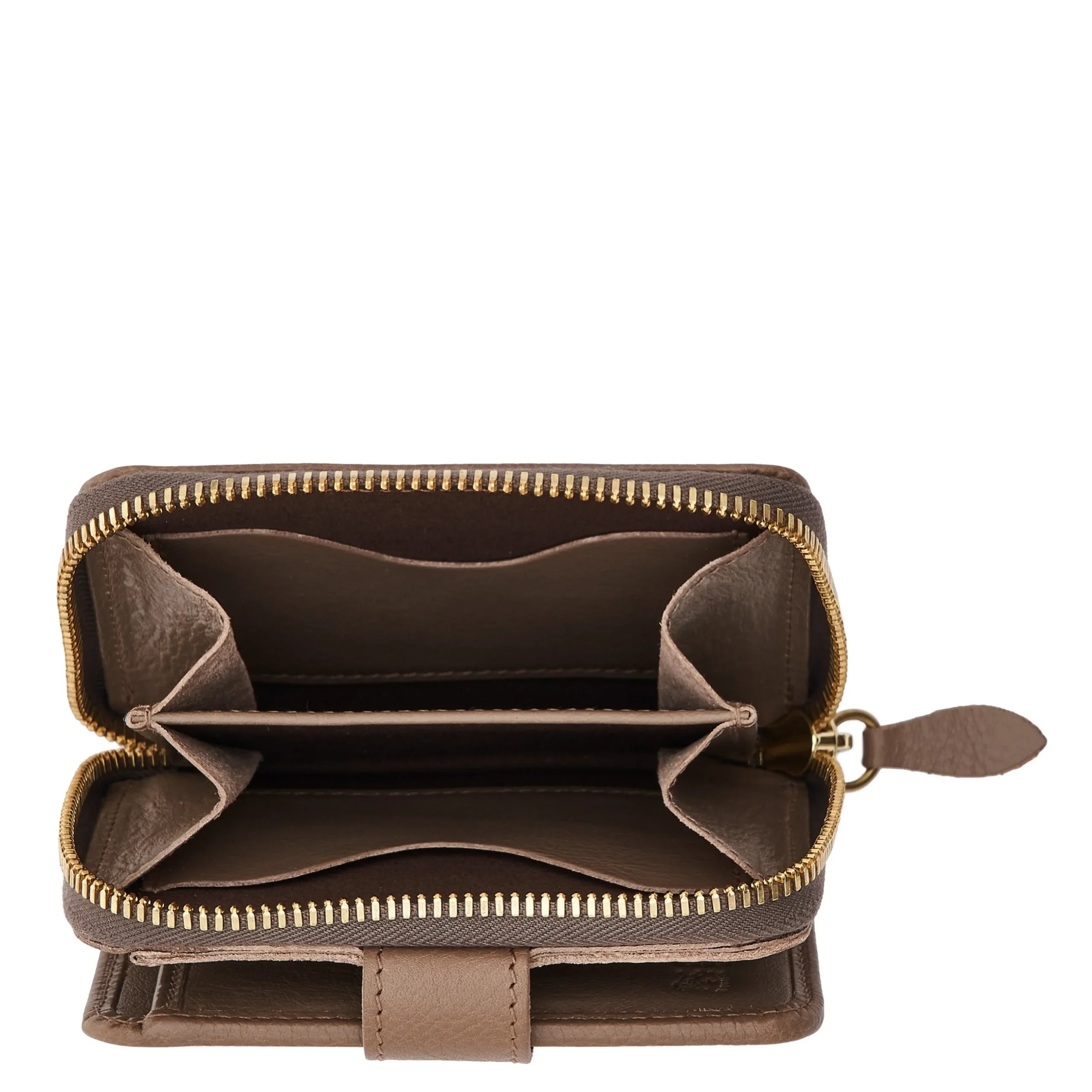 Women's wallet in leather color light grey
