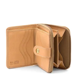 Women's wallet in leather color natural