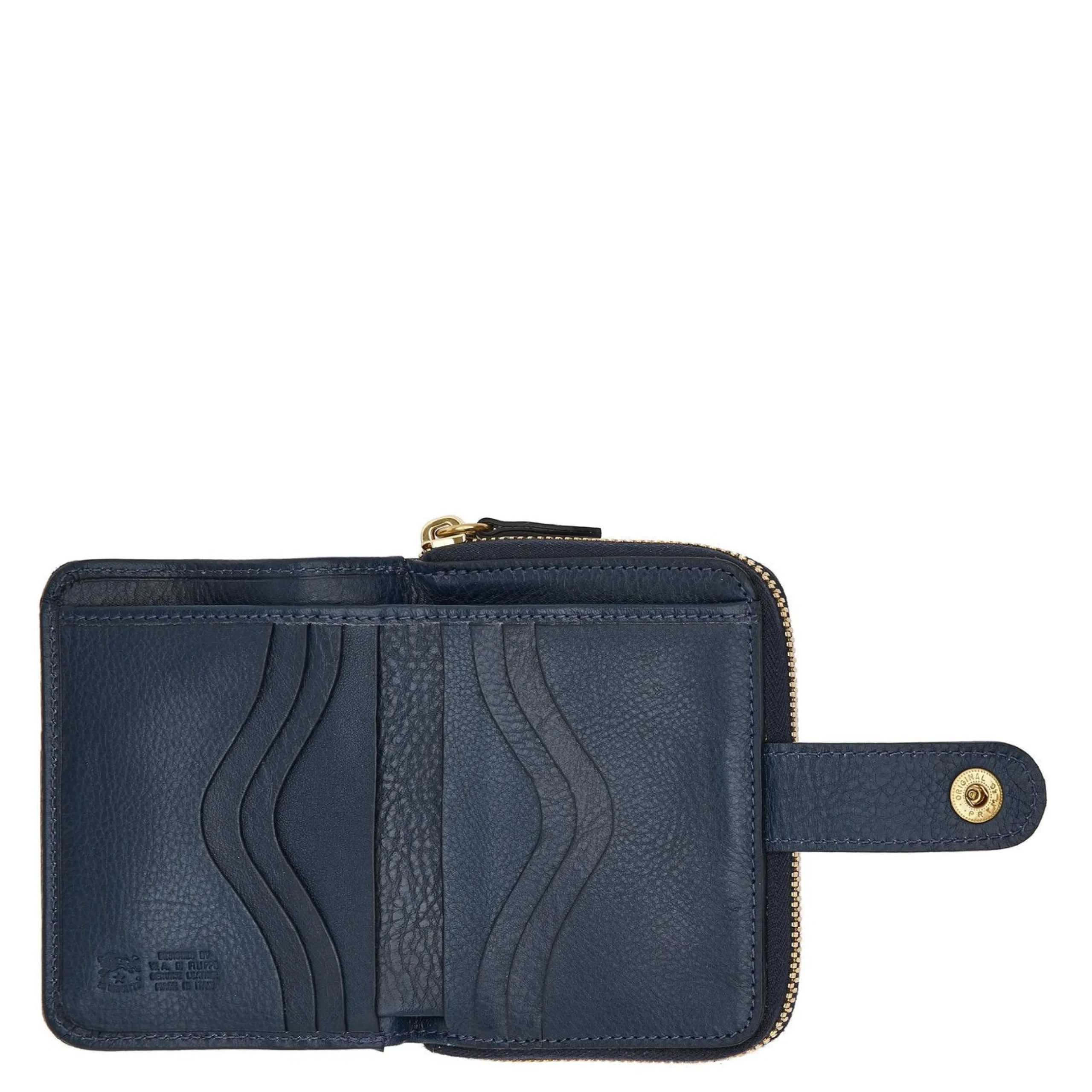 Women's wallet in leather color blue
