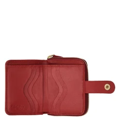 Women's wallet in leather color red