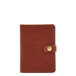 Women's wallet in vintage leather color sepia