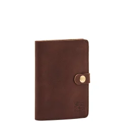 Women's wallet in vintage leather color coffee