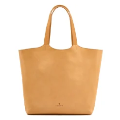 Yolo Women's tote bag in leather color natural