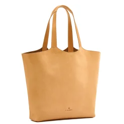 Yolo Women's tote bag in leather color natural