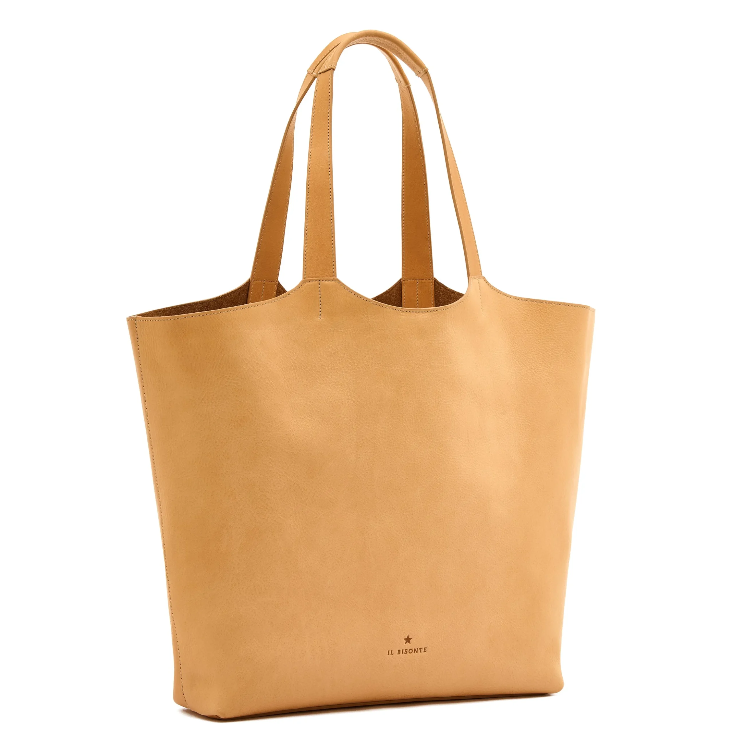 Yolo Women's tote bag in leather color natural